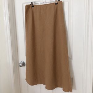 Eileen Fisher 100% Organic Linen Midi Length Skirt Medium
